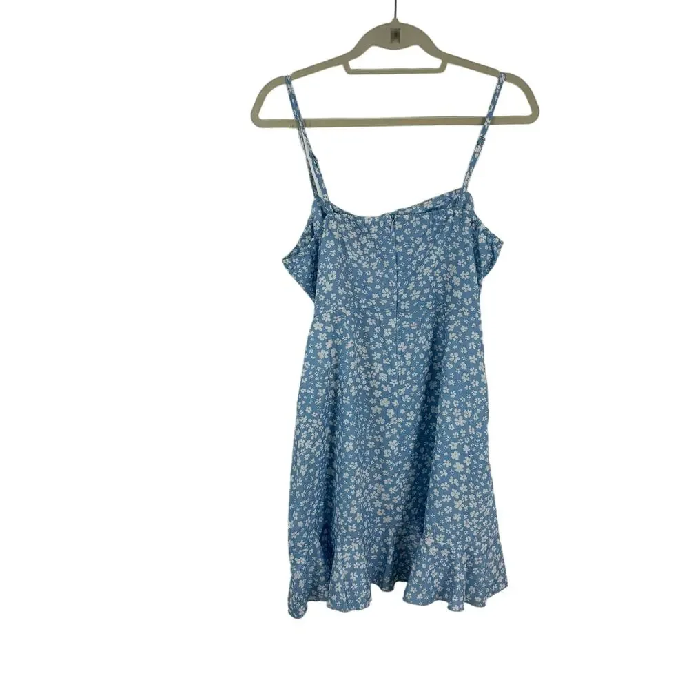 Princess Polly Caesura Dress Blue Floral Wrap Skirt Size 12 NWT- Feminine Girly